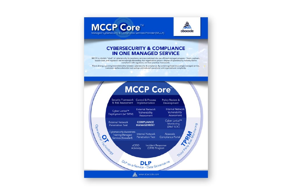 MCCP Core™ Managed Cybersecurity & Compliance Services Provider (MCCP)