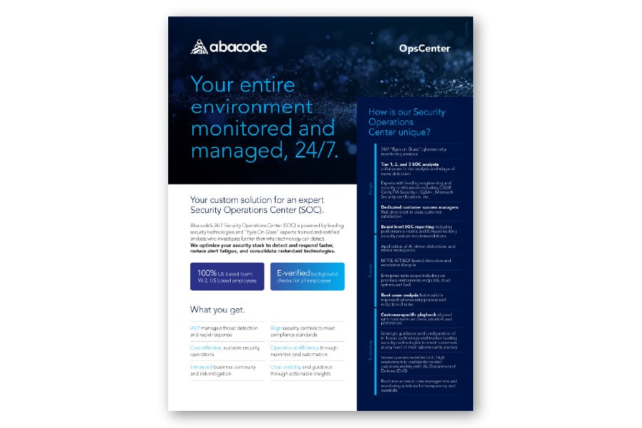 Abacode-Cybersecurity-SOC-OpsCenter-data-sheet