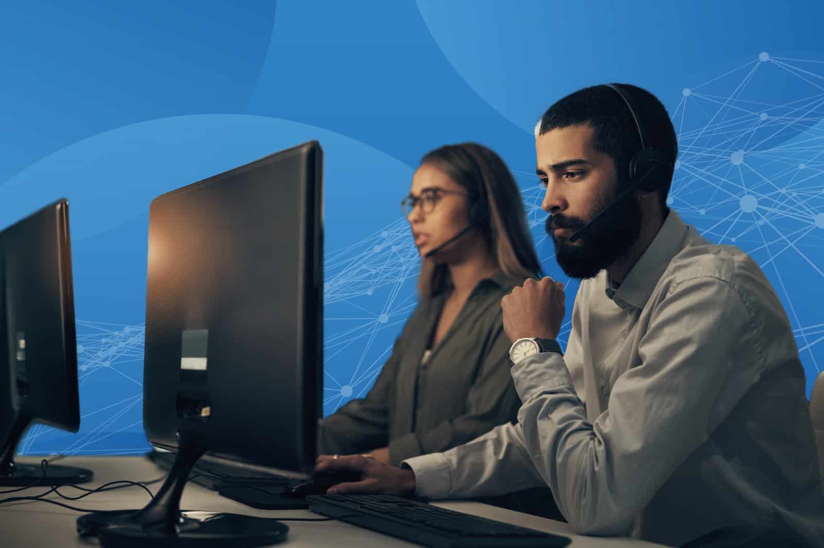 male and female in Security Operation Center (SOC)